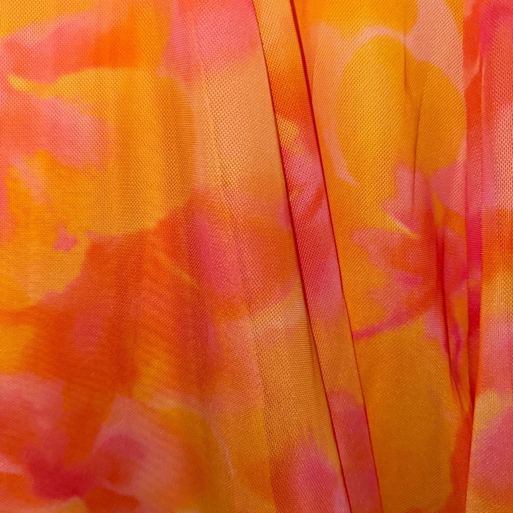 Zara Orange and Pink Floral Dress - Picture 3 of 4